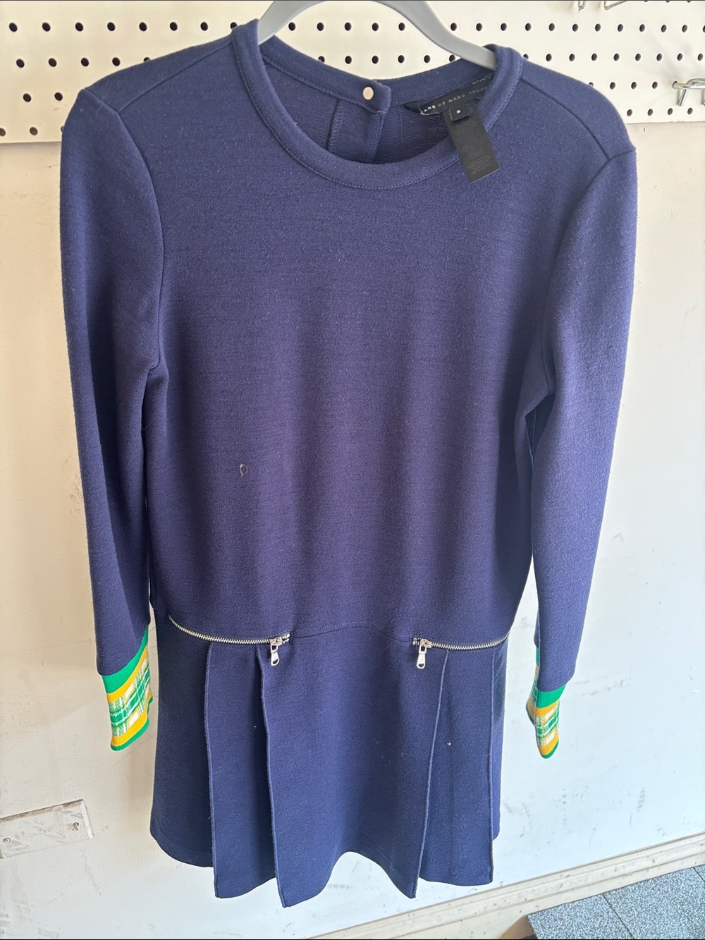 Marc by Marc Jacobs Blue Crewneck Knit Top